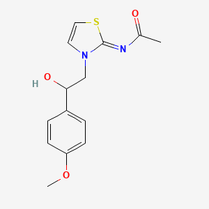 N~1~-[3-[2-Hydroxy-2-(4-methoxyphenyl)ethyl]-1,3-thiazol-2(3H)-yliden]acetamide