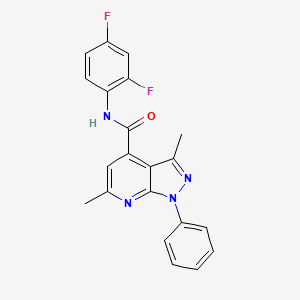 N-(2,4-difluorophenyl)-3,6-dimethyl-1-phenyl-1H-pyrazolo[3,4-b]pyridine-4-carboxamide