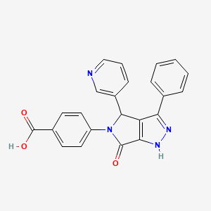 4-[6-oxo-3-phenyl-4-(pyridin-3-yl)-4,6-dihydropyrrolo[3,4-c]pyrazol-5(1H)-yl]benzoic acid