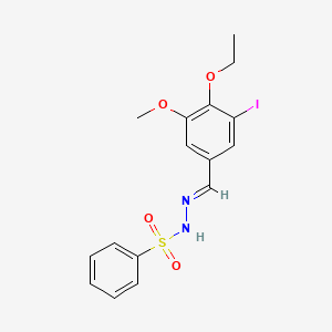 N'-[(E)-(4-ethoxy-3-iodo-5-methoxyphenyl)methylidene]benzenesulfonohydrazide