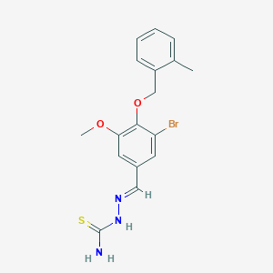 (2E)-2-{3-bromo-5-methoxy-4-[(2-methylbenzyl)oxy]benzylidene}hydrazinecarbothioamide