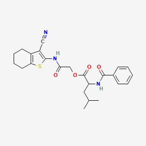 [(3-Cyano-4,5,6,7-tetrahydro-1-benzothiophen-2-YL)carbamoyl]methyl 4-methyl-2-(phenylformamido)pentanoate