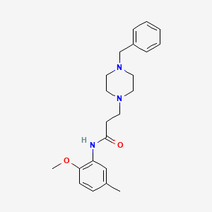 3-(4-benzylpiperazin-1-yl)-N-(2-methoxy-5-methylphenyl)propanamide