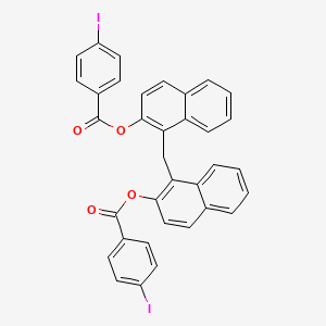 Methanediyldinaphthalene-1,2-diyl bis(4-iodobenzoate)