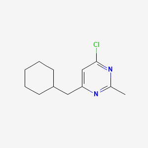 molecular formula C12H17ClN2 B1492088 4-Chloro-6-(cyclohexylmethyl)-2-methylpyrimidine CAS No. 2090594-36-6