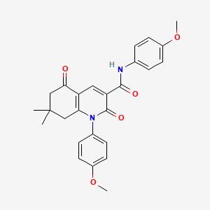 N,1-bis(4-methoxyphenyl)-7,7-dimethyl-2,5-dioxo-1,2,5,6,7,8-hexahydroquinoline-3-carboxamide