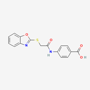 4-(2-(Benzooxazol-2-ylsulfanyl)-acetylamino)-benzoic acid