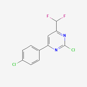 molecular formula C11H6Cl2F2N2 B1492091 2-Chloro-4-(4-chlorophenyl)-6-(difluoromethyl)pyrimidine CAS No. 1271475-70-7