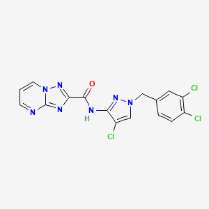 N-[4-chloro-1-(3,4-dichlorobenzyl)-1H-pyrazol-3-yl][1,2,4]triazolo[1,5-a]pyrimidine-2-carboxamide