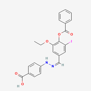 4-{2-[4-(Benzoyloxy)-3-ethoxy-5-iodobenzylidene]hydrazino}benzoic acid