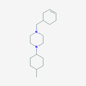 molecular formula C18H32N2 B14920948 1-(Cyclohex-3-en-1-ylmethyl)-4-(4-methylcyclohexyl)piperazine 