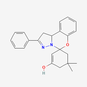 5,5-Dimethyl-2'-phenyl-1',10b'-dihydrospiro[cyclohex-2-ene-1,5'-pyrazolo[1,5-c][1,3]benzoxazin]-3-ol