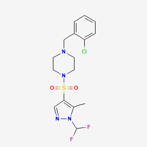 1-(2-chlorobenzyl)-4-{[1-(difluoromethyl)-5-methyl-1H-pyrazol-4-yl]sulfonyl}piperazine