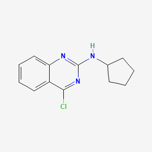 molecular formula C13H14ClN3 B1492102 4-クロロ-N-シクロペンチルキナゾリン-2-アミン CAS No. 2098095-00-0