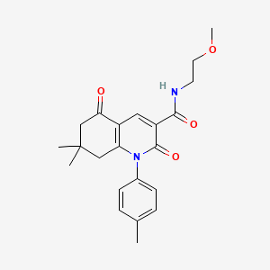 N-(2-methoxyethyl)-7,7-dimethyl-1-(4-methylphenyl)-2,5-dioxo-1,2,5,6,7,8-hexahydroquinoline-3-carboxamide