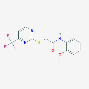 N-(2-methoxyphenyl)-2-{[4-(trifluoromethyl)pyrimidin-2-yl]sulfanyl}acetamide