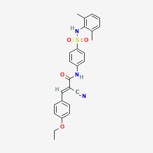 molecular formula C26H25N3O4S B14921072 (2E)-2-cyano-N-{4-[(2,6-dimethylphenyl)sulfamoyl]phenyl}-3-(4-ethoxyphenyl)prop-2-enamide 