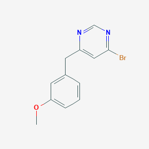 molecular formula C12H11BrN2O B1492109 4-Bromo-6-(3-methoxybenzyl)pyrimidine CAS No. 2092808-11-0