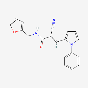 (2E)-2-cyano-N-(furan-2-ylmethyl)-3-(1-phenyl-1H-pyrrol-2-yl)prop-2-enamide