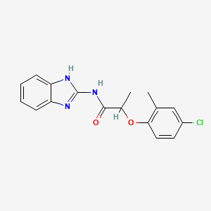 molecular formula C17H16ClN3O2 B14921109 N-(1H-benzimidazol-2-yl)-2-(4-chloro-2-methylphenoxy)propanamide 