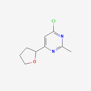 molecular formula C9H11ClN2O B1492112 4-Chloro-2-methyl-6-(tetrahydrofuran-2-yl)pyrimidine CAS No. 1823914-45-9