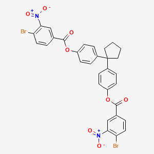 Cyclopentane-1,1-diyldibenzene-4,1-diyl bis(4-bromo-3-nitrobenzoate)