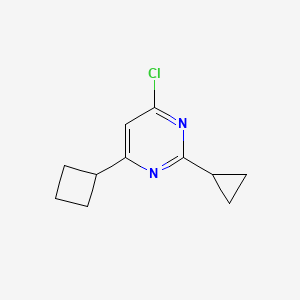 molecular formula C11H13ClN2 B1492115 4-Chloro-6-cyclobutyl-2-cyclopropylpyrimidine CAS No. 1412954-23-4
