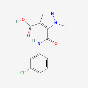 molecular formula C12H10ClN3O3 B14921151 5-[(3-chlorophenyl)carbamoyl]-1-methyl-1H-pyrazole-4-carboxylic acid 