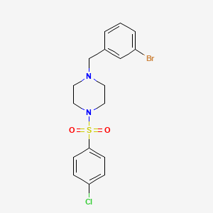 1-(3-Bromobenzyl)-4-[(4-chlorophenyl)sulfonyl]piperazine