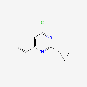 molecular formula C9H9ClN2 B1492116 4-Chloro-2-cyclopropyl-6-vinylpyrimidine CAS No. 2097969-16-7