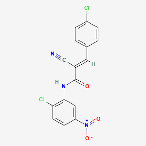 (2E)-N-(2-chloro-5-nitrophenyl)-3-(4-chlorophenyl)-2-cyanoprop-2-enamide