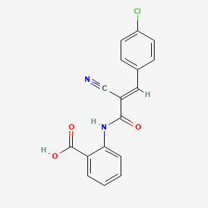 2-{[(2E)-3-(4-chlorophenyl)-2-cyanoprop-2-enoyl]amino}benzoic acid