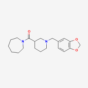 molecular formula C20H28N2O3 B14921209 Azepan-1-yl[1-(1,3-benzodioxol-5-ylmethyl)piperidin-3-yl]methanone 