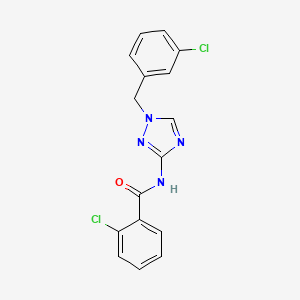 molecular formula C16H12Cl2N4O B14921223 2-chloro-N-[1-(3-chlorobenzyl)-1H-1,2,4-triazol-3-yl]benzamide 