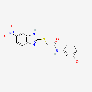 N-(3-methoxyphenyl)-2-[(5-nitro-1H-benzimidazol-2-yl)sulfanyl]acetamide