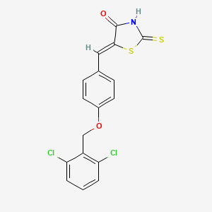 (5Z)-5-{4-[(2,6-dichlorobenzyl)oxy]benzylidene}-2-thioxo-1,3-thiazolidin-4-one