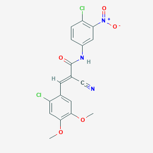 molecular formula C18H13Cl2N3O5 B14921244 (2E)-3-(2-chloro-4,5-dimethoxyphenyl)-N-(4-chloro-3-nitrophenyl)-2-cyanoprop-2-enamide 