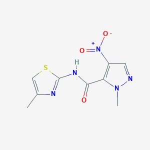 1-methyl-N-(4-methyl-1,3-thiazol-2-yl)-4-nitro-1H-pyrazole-5-carboxamide