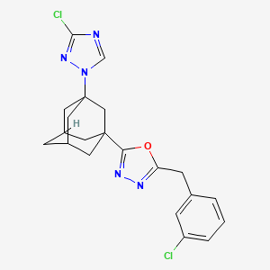 2-(3-Chlorobenzyl)-5-[3-(3-chloro-1H-1,2,4-triazol-1-YL)-1-adamantyl]-1,3,4-oxadiazole