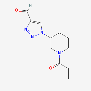 molecular formula C11H16N4O2 B1492128 1-(1-propionylpiperidin-3-yl)-1H-1,2,3-triazole-4-carbaldehyde CAS No. 2098110-04-2
