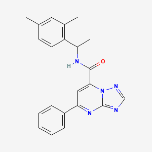 molecular formula C22H21N5O B14921282 N-[1-(2,4-dimethylphenyl)ethyl]-5-phenyl[1,2,4]triazolo[1,5-a]pyrimidine-7-carboxamide 