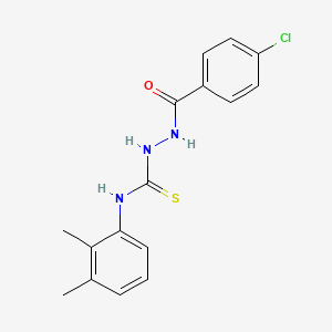 molecular formula C16H16ClN3OS B14921298 2-[(4-chlorophenyl)carbonyl]-N-(2,3-dimethylphenyl)hydrazinecarbothioamide 