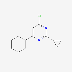 molecular formula C13H17ClN2 B1492130 4-Chloro-6-cyclohexyl-2-cyclopropylpyrimidine CAS No. 1412957-30-2