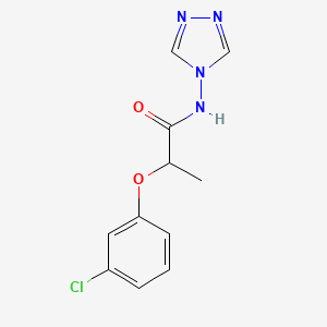 2-(3-chlorophenoxy)-N-(4H-1,2,4-triazol-4-yl)propanamide