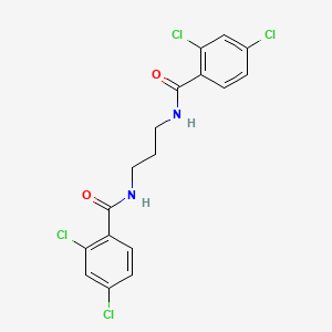 molecular formula C17H14Cl4N2O2 B14921311 N,N'-propane-1,3-diylbis(2,4-dichlorobenzamide) 