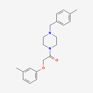 molecular formula C21H26N2O2 B14921316 1-[4-(4-Methylbenzyl)piperazin-1-yl]-2-(3-methylphenoxy)ethanone 