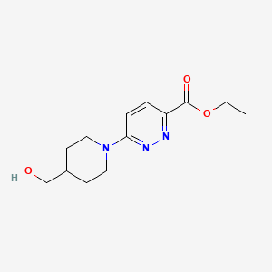 molecular formula C13H19N3O3 B1492134 Ethyl 6-(4-(hydroxymethyl)piperidin-1-yl)pyridazine-3-carboxylate CAS No. 2097973-25-4