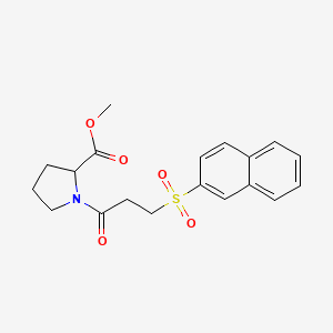 Methyl 1-[3-(naphthalen-2-ylsulfonyl)propanoyl]prolinate