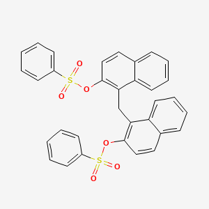 molecular formula C33H24O6S2 B14921360 Methanediyldinaphthalene-1,2-diyl dibenzenesulfonate 