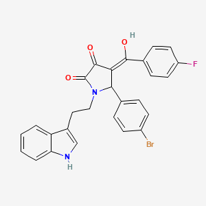 5-(4-bromophenyl)-4-[(4-fluorophenyl)carbonyl]-3-hydroxy-1-[2-(1H-indol-3-yl)ethyl]-1,5-dihydro-2H-pyrrol-2-one